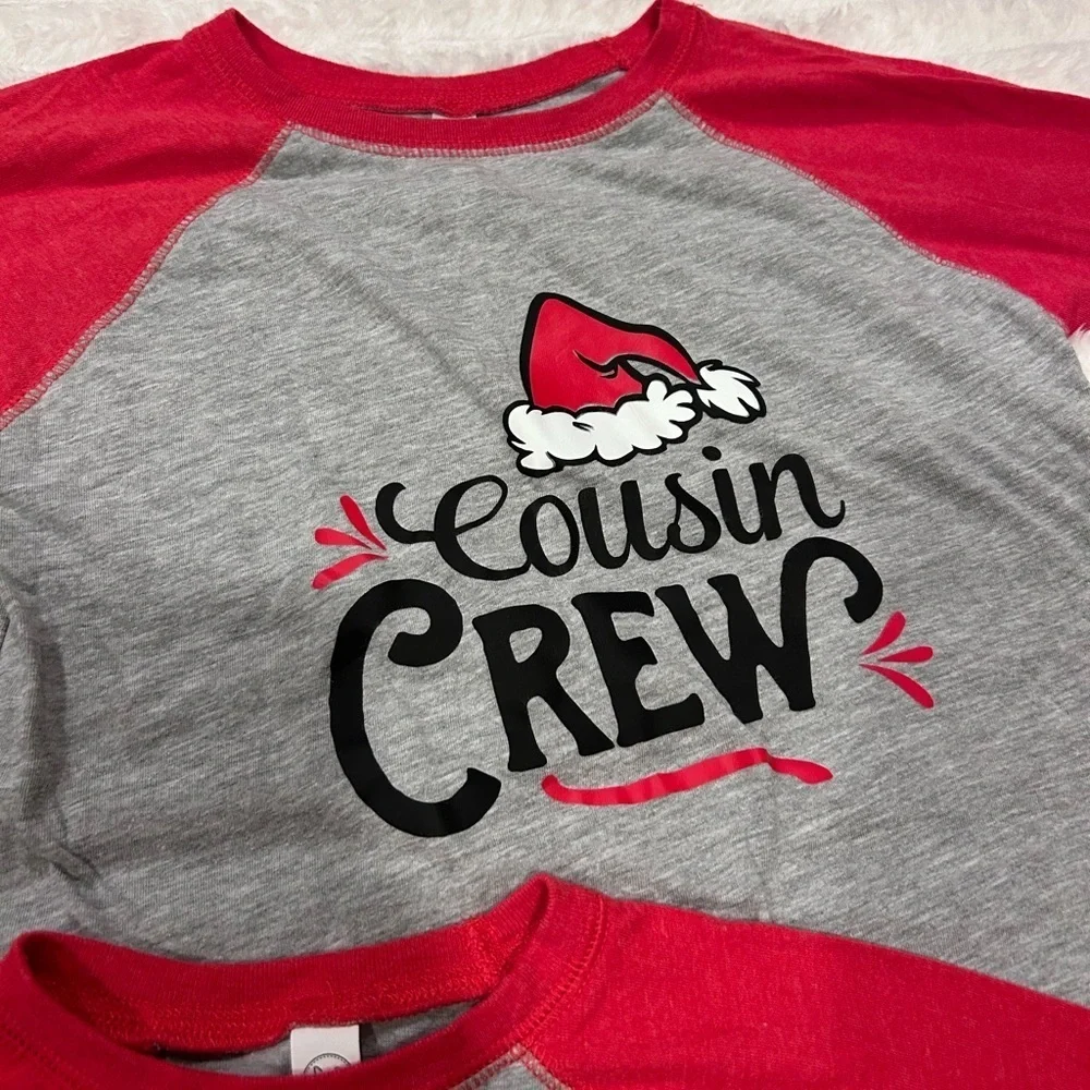 (2) Matching “Cousin Crew” Christmas Toddler Shirts- Size 2T & 5/6